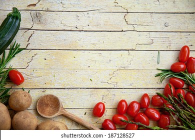 Fresh Organic Vegetables. Food Background. Healthy Food From Garden