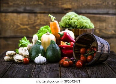 Fresh Organic Vegetables. Food Background. Healthy Food