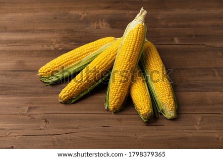 Similar – fresh ripe corn cobs Food