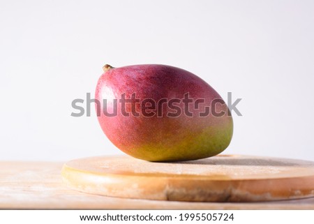 Fresh palmer mango fruit on white background, Tropical fruit
