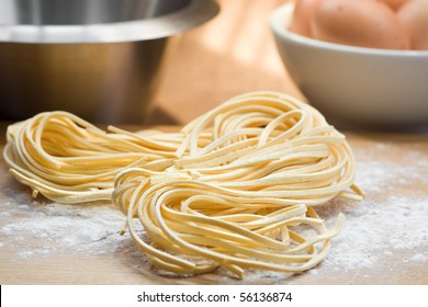 Fresh Pasta On Table