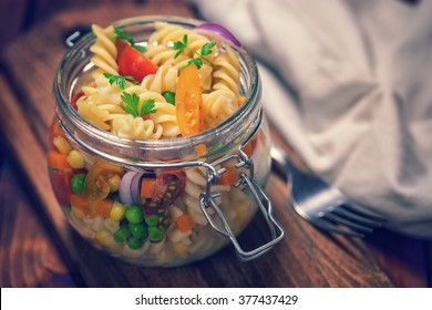 Fresh Pasta Salad In A Jar