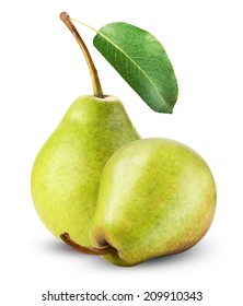 Fresh pears isolated on a white background. - Shutterstock ID 209910343
