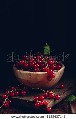 Similar – Ripe red currant berries in a bowl