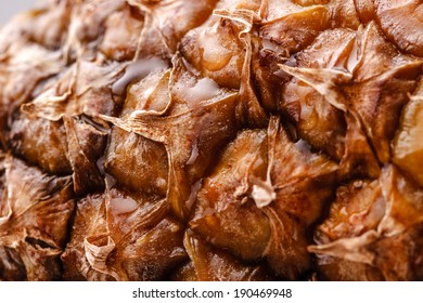 fresh pineapple, fruit, macro texture , tropical, summer