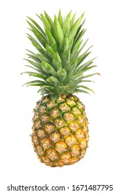 Fresh pineapple isolated on white background. - Shutterstock ID 1671487795