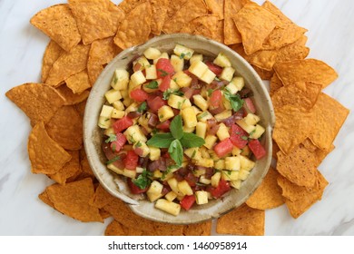 Fresh Pineapple, Watermelon, And Mint Salsa