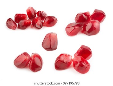 Fresh pomegranate seeds for food on a background