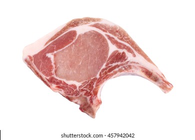 Fresh Pork Chop On White Background