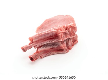 Fresh Pork Chop On White Background