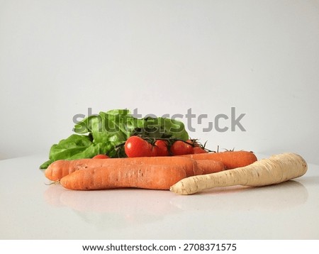 Fresh portion of raw vegetables