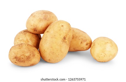 Fresh Potato On White Background