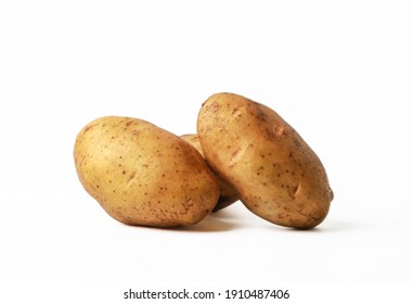 Fresh potatoes isolated on white background