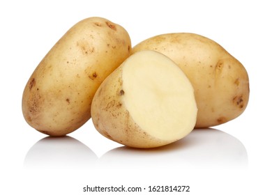 Isolated Potatoes Whole Potatoe Cut Isolated Stock Photo (edit Now 