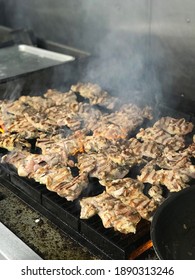 Fresh Prepping And Cooking In A Restaurant Grade Kitchen. 