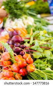 Fresh Produce At The Local Farmer's  Market.