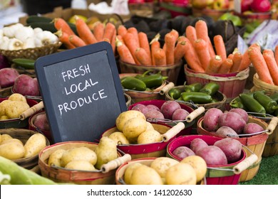 Fresh Produce On Sale At The Local Farmers Market.