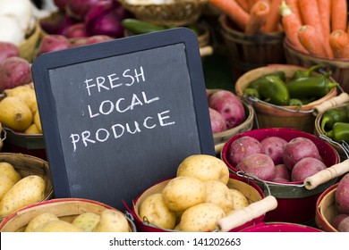 Fresh Produce On Sale At The Local Farmers Market.