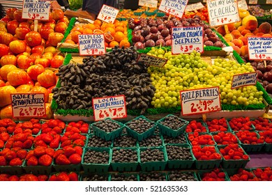 Fresh Produce At Pike Place Market Seattle Washington
