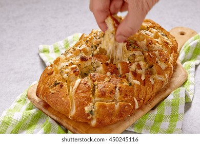 Fresh Pull Apart Cheese And Garlic Bread