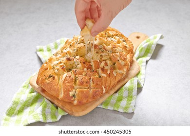 Fresh Pull Apart Cheese And Garlic Bread