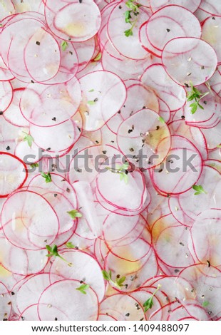 fresh radish salad with herbs