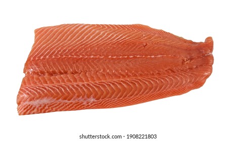 Fresh Rainbow Trout Filet, Isolated