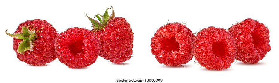Fresh raspberry isolated on white background - Shutterstock ID 1385088998