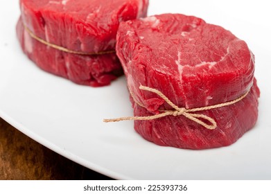 Fresh Raw Beef Filet Mignon Cut Ready To Cook