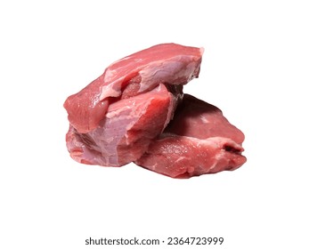 Fresh raw beef. Isolated on white background.  - Shutterstock ID 2364723999