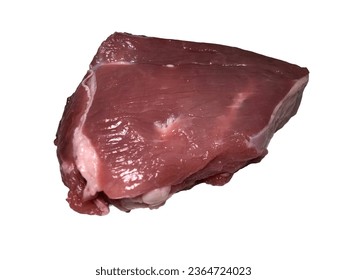 Fresh raw beef. Isolated on white background.  - Shutterstock ID 2364724023