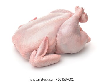 Fresh raw chicken isolated on white - Shutterstock ID 583587001