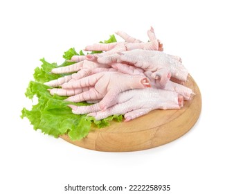 Fresh Raw Chicken Parts Isolated On White Background.