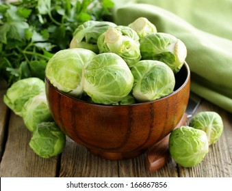  fresh raw organic green brussel sprouts