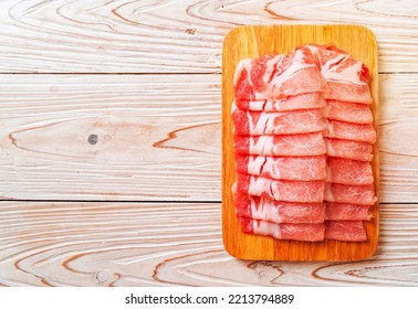 Fresh Raw Pork Sirloin Sliced