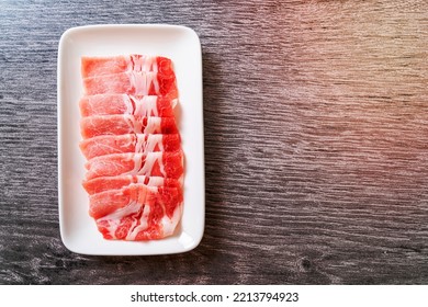 Fresh Raw Pork Sirloin Sliced