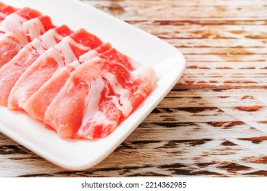 Fresh Raw Pork Sirloin Sliced