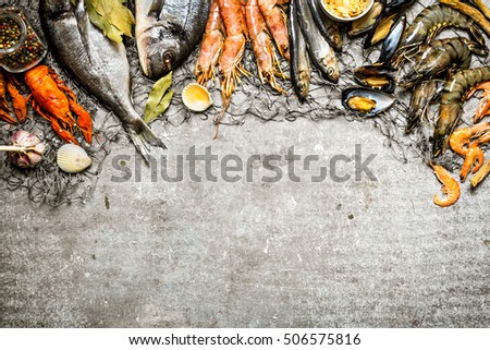 Similar – Image, Stock Photo Food background with fresh whole and half peaches on kitchen towel with leaves, flowers and copy space for your design or product , top view. Flat lay. Horizontal. Border