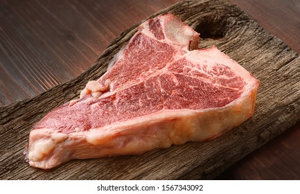 Fresh Raw Tbone Steak From A Butcher