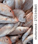 Fresh Raw Threadfin Bream Fish At Local Seafood Market Stall