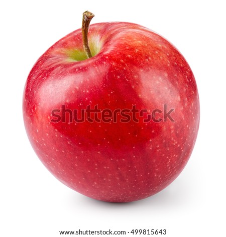 Fresh red apple isolated on white. With clipping path.