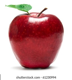 Fresh Red Apple On White Background