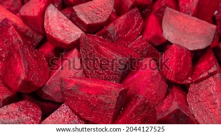 Fresh red beetroot slice background. Beet close up