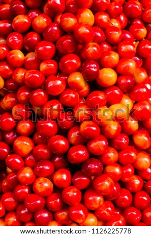 fresh red cherry berry abstract fruit colorful pattern texture background