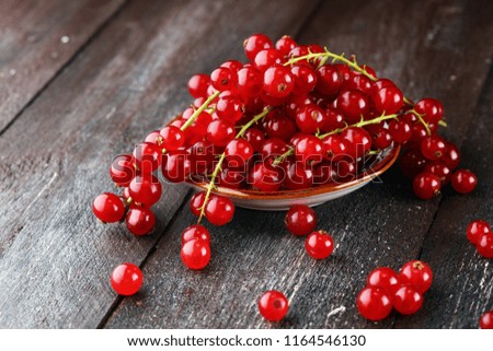 Similar – Image, Stock Photo Ripe red currant berries