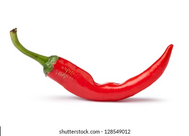 Fresh Red Pepper On A White Background