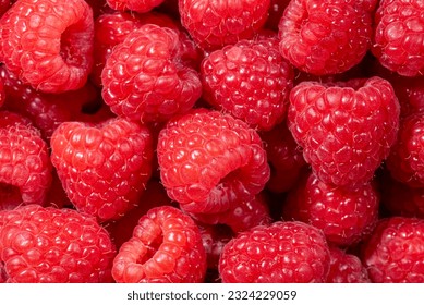 Fresh red raspberries close up - Powered by Shutterstock