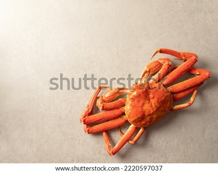 Fresh red snow crab, steamed snow crab