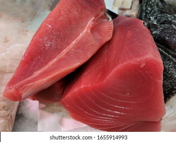 Fresh Red Tuna Loin At Market