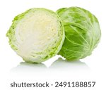 Fresh ripe cabbage vegetable isolated on a white background